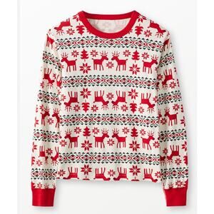 Hanna Andersson Pajama Top Womens XXL Dear Deer Christmas Sleep Shirt Organic